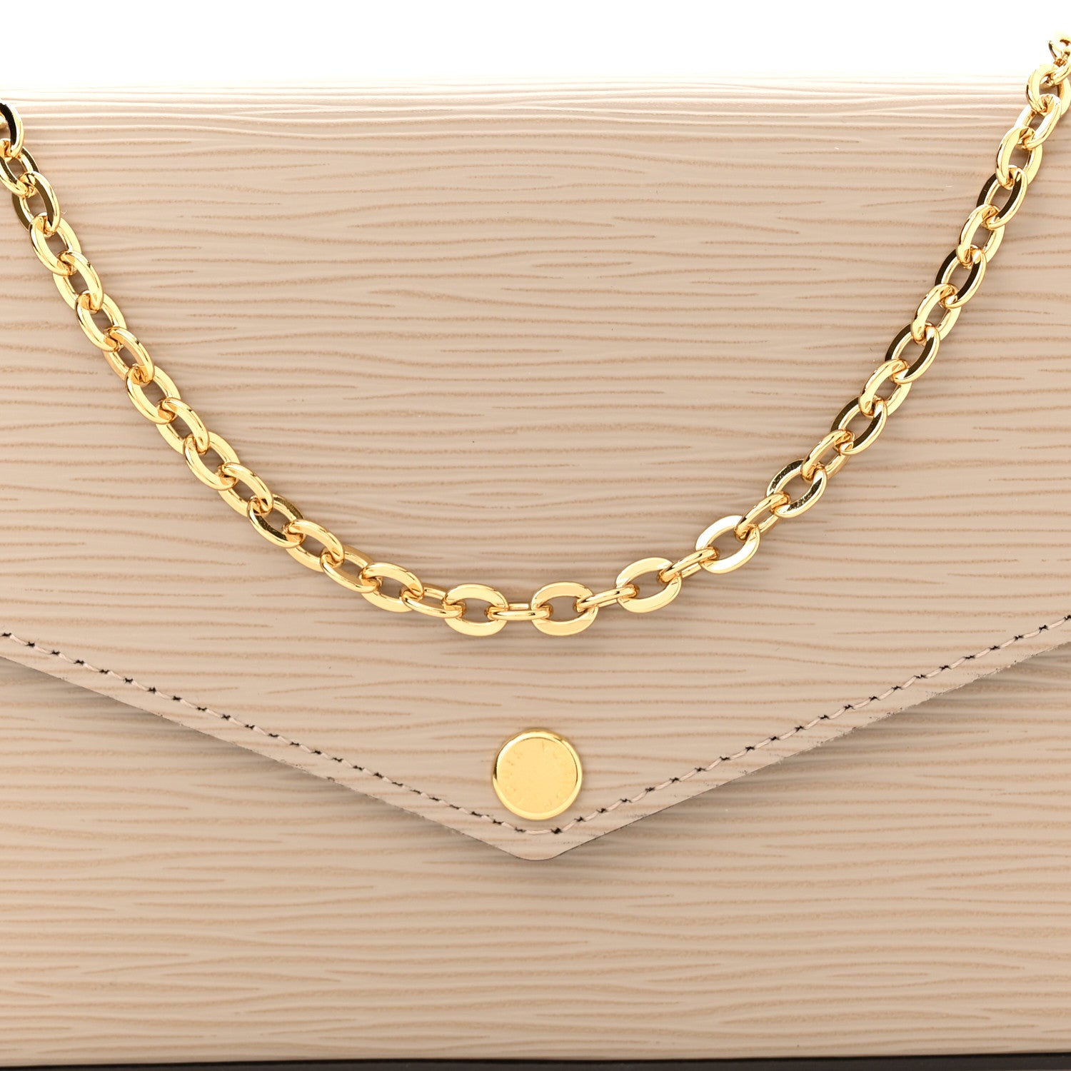 Louis Vuitton Epi Felicie Pochette Chain Wallet Galet 8 of 10