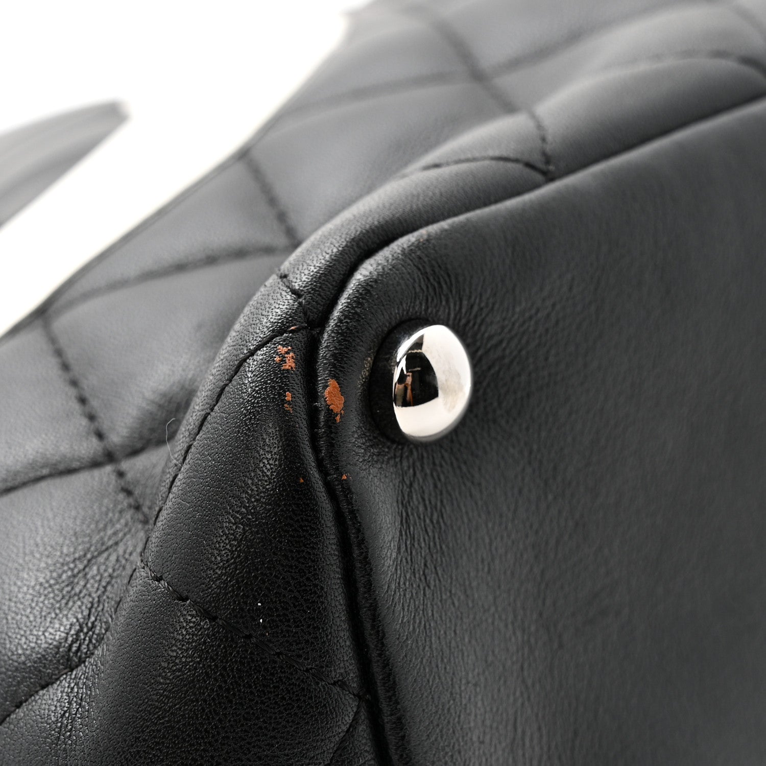 Chanel Calfskin Quilted Medium Cambon Tote Black White 12 of 15