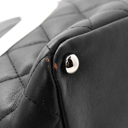 Chanel Calfskin Quilted Medium Cambon Tote Black White 12 of 15