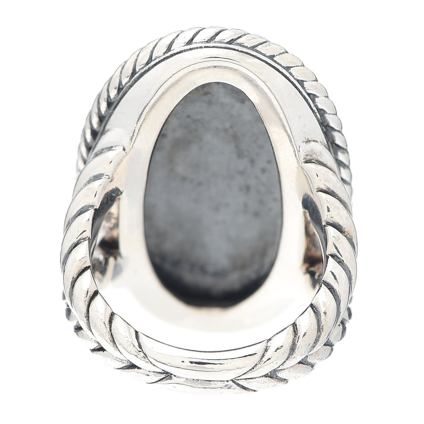 Sterling Silver Diamond Cable Coil Ring 56 7.5