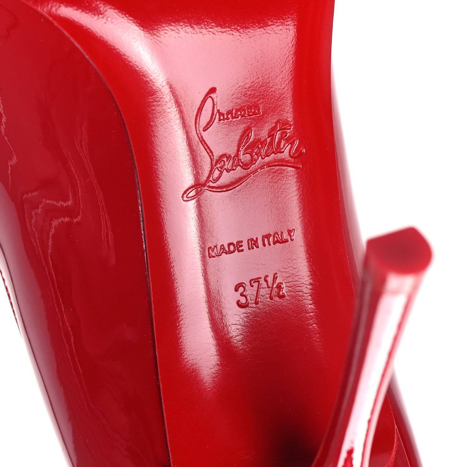 Christian Louboutin Patent Chick Up 100 Pumps 37.5 Loubi 6 of 9