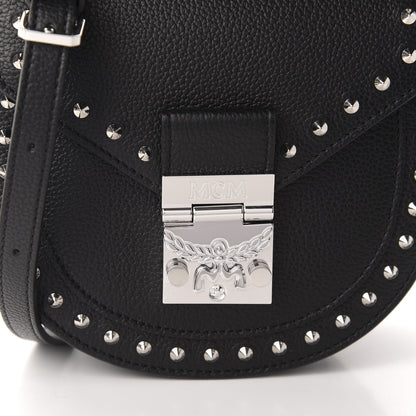 MCM Calfskin Mini Patricia Studded Crossbody Bag Black 10 of 10