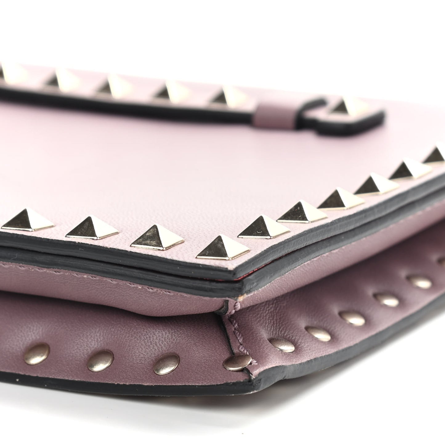 Nappa Rockstud Wristlet Clutch Poudre