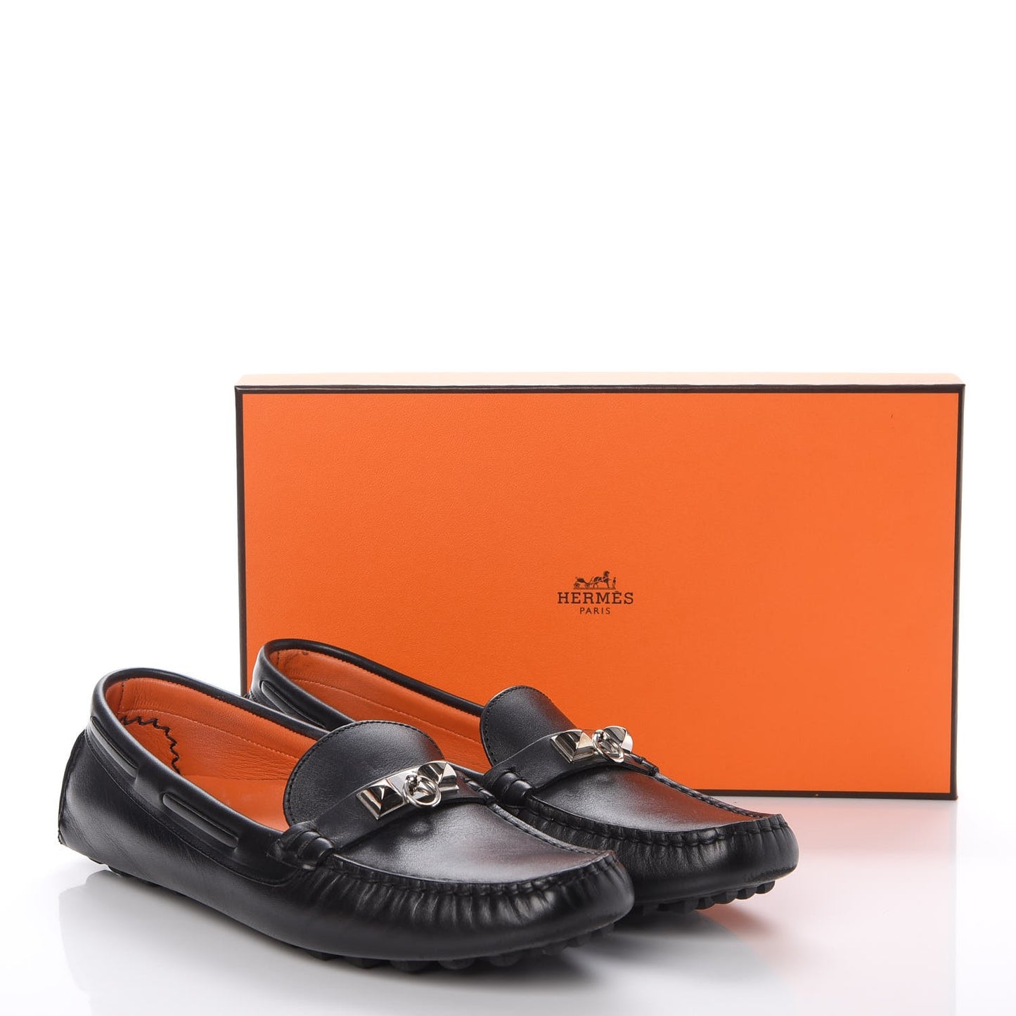 Supple Calfskin Irving Driving Moccasin Loafers 36.5 Black