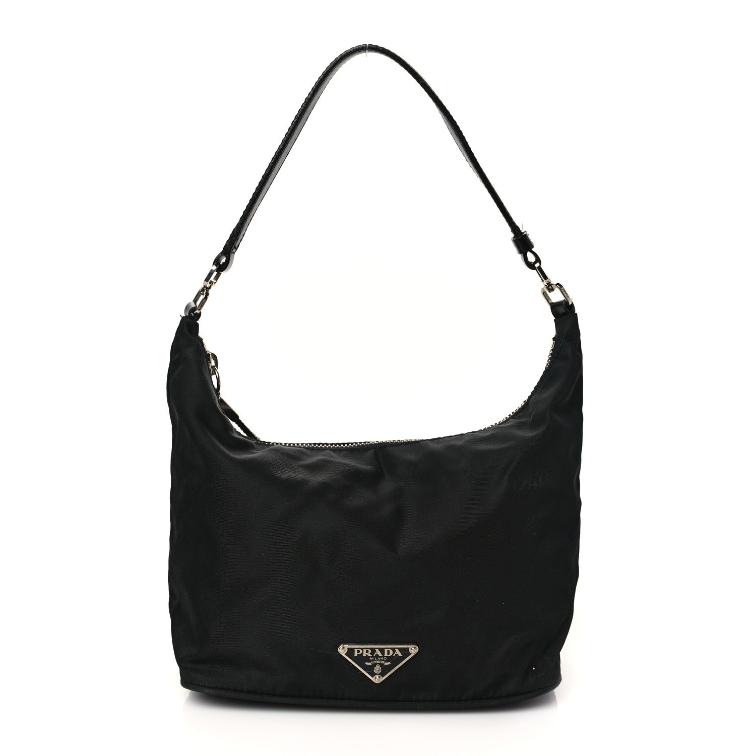 Prada Tessuto Nylon Vitello Hobo Black 1 of 10