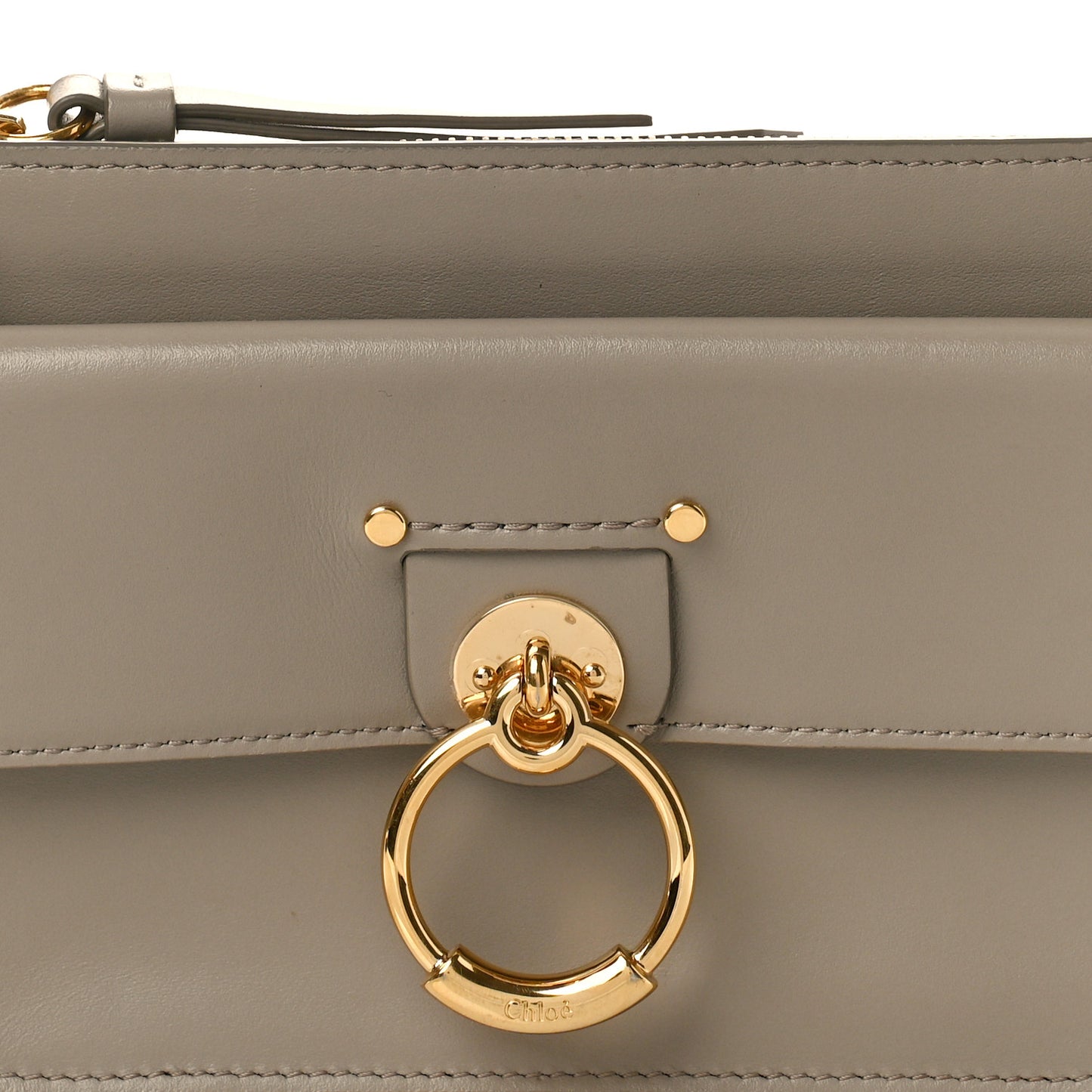 Calfskin Tess Mini Crossbody Bag Motty Grey