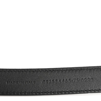 Saint Laurent Calfskin Monogram Narrow Square Buckle Belt 75 30 Black 6 of 8