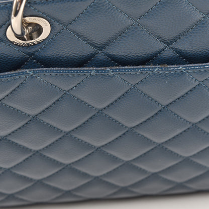 Chanel Caviar Quilted XL Grand Shopping Tote GST Navy Blue 22 of 22