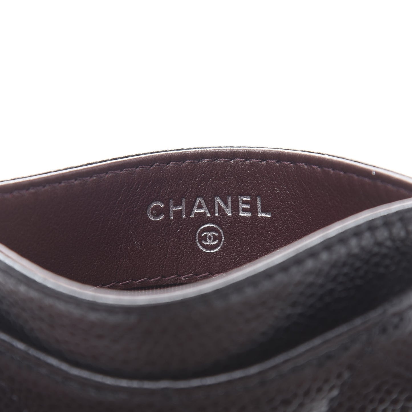 Caviar Quilted Card Holder Black