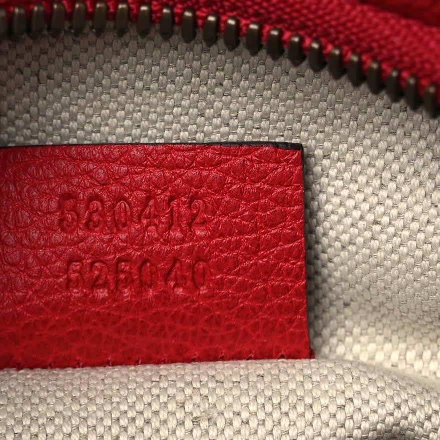 Gucci Grained Calfskin Logo Belt Bag Hibiscus Red 9 of 11
