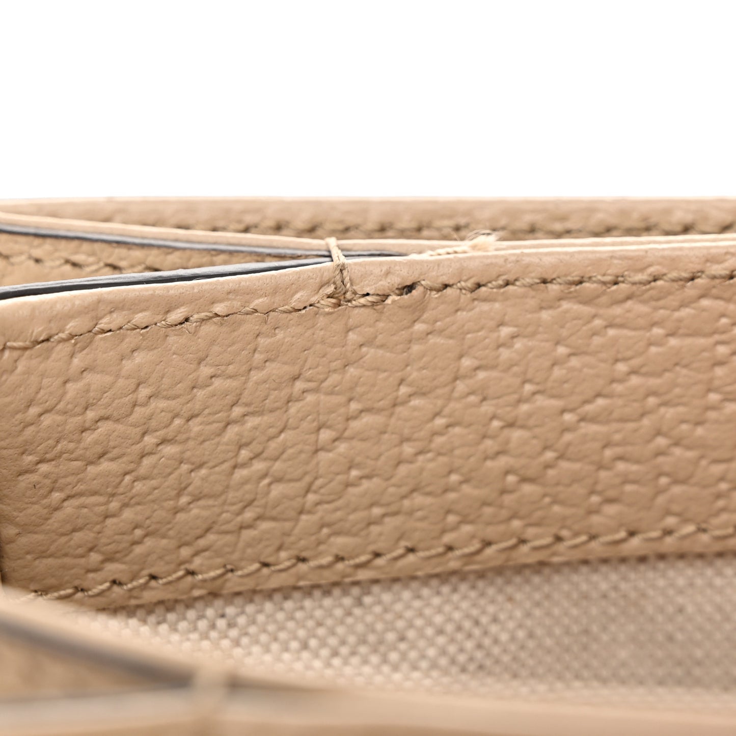 GG Supreme Monogram Textured Dollar Calfskin Horsebit 1955 Shoulder Bag Beige Mystic White Oatmeal