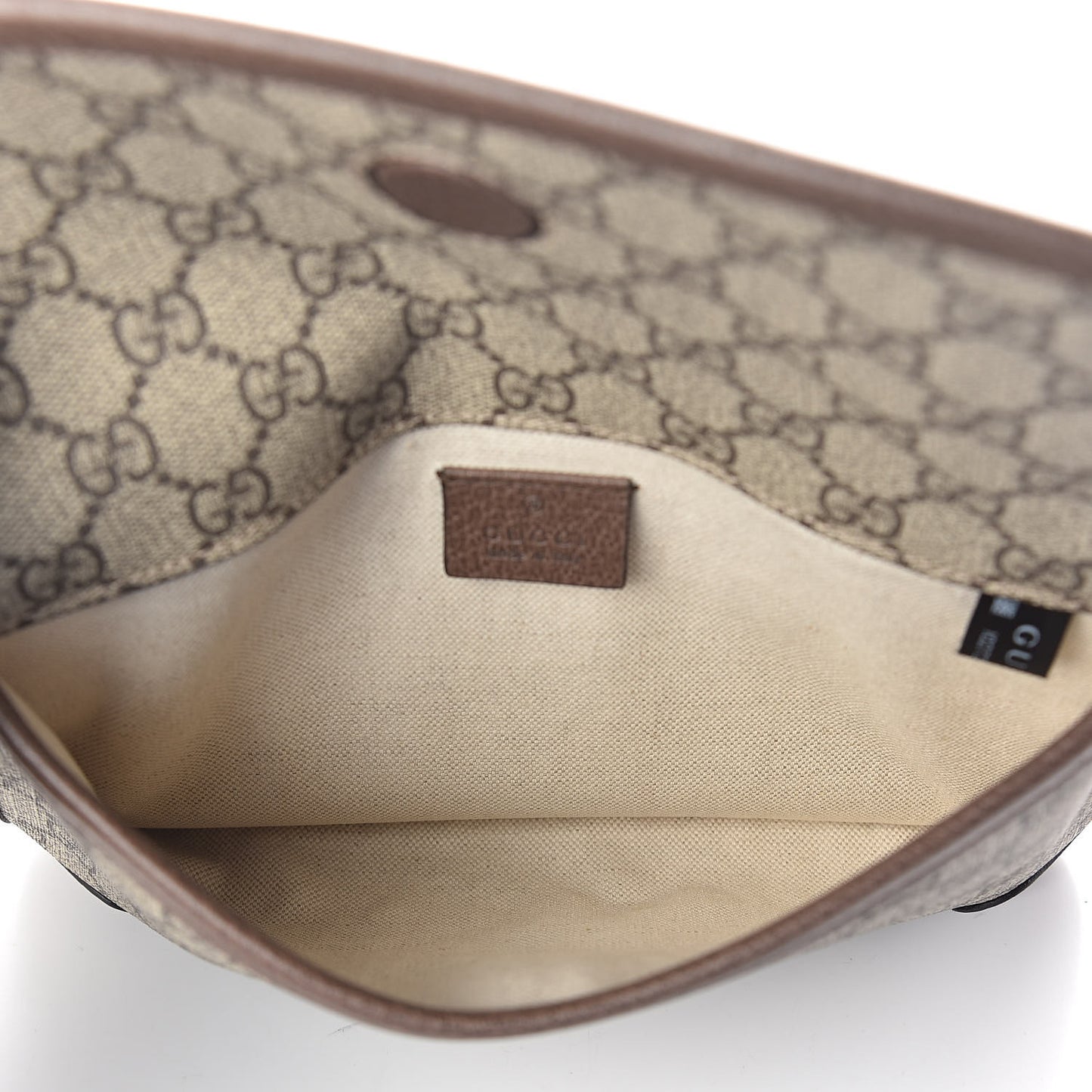 GG Supreme Monogram Neo Vintage Web Belt Bag Brown