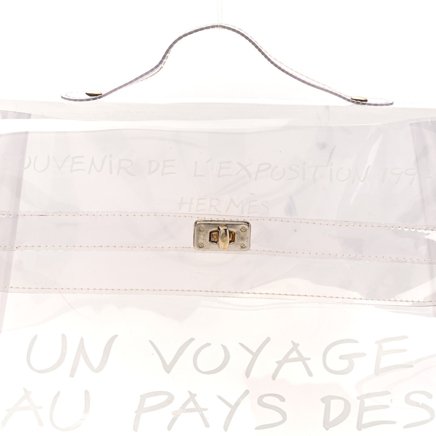 Hermes Vinyl Souvenir De L'Exposition Kelly Transparent 7 of 14