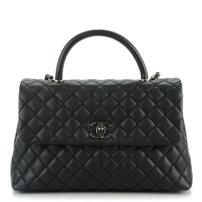 Chanel Caviar Quilted Medium Coco Handle Flap Black 1 of 7