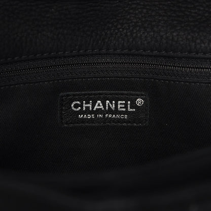 Chanel Ultra Soft Suede Calfskin Large Natural Beauty Flap Black 6 of 7