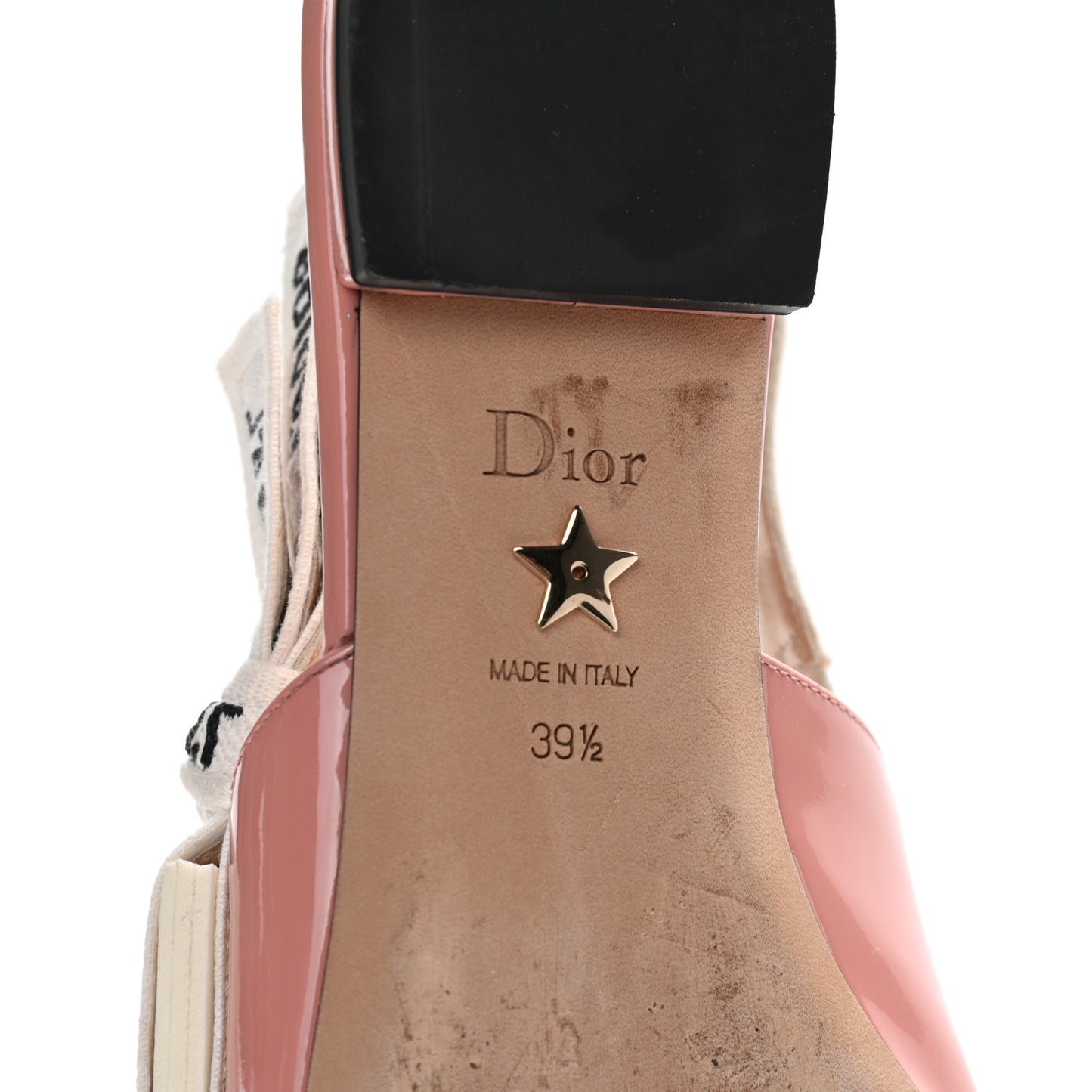 Patent Ribbon J'Adior Slingback Ballet Flats 39.5 Dusty Candy