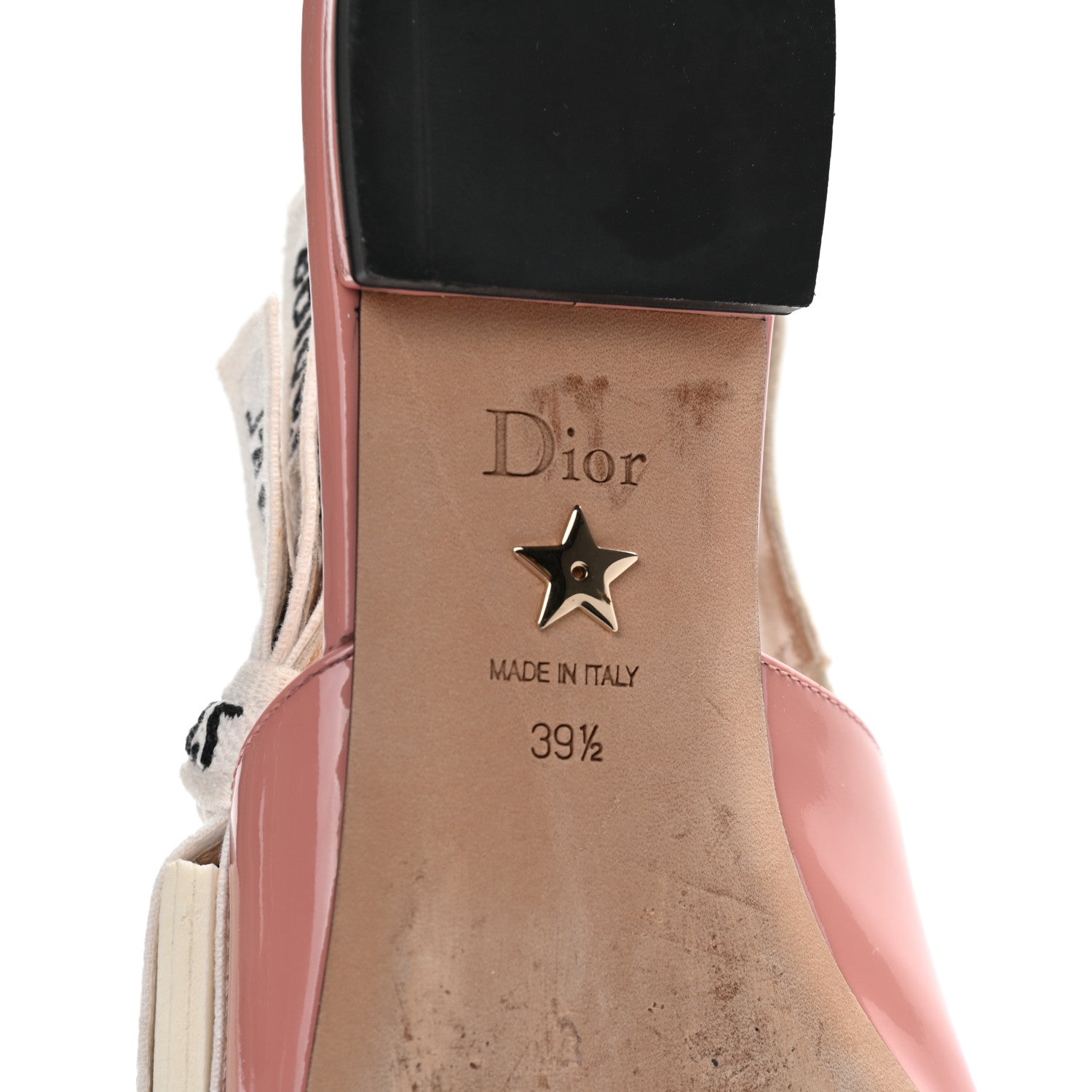 Christian Dior Patent Ribbon J'Adior Slingback Ballet Flats 39.5 Dusty Candy 6 of 9