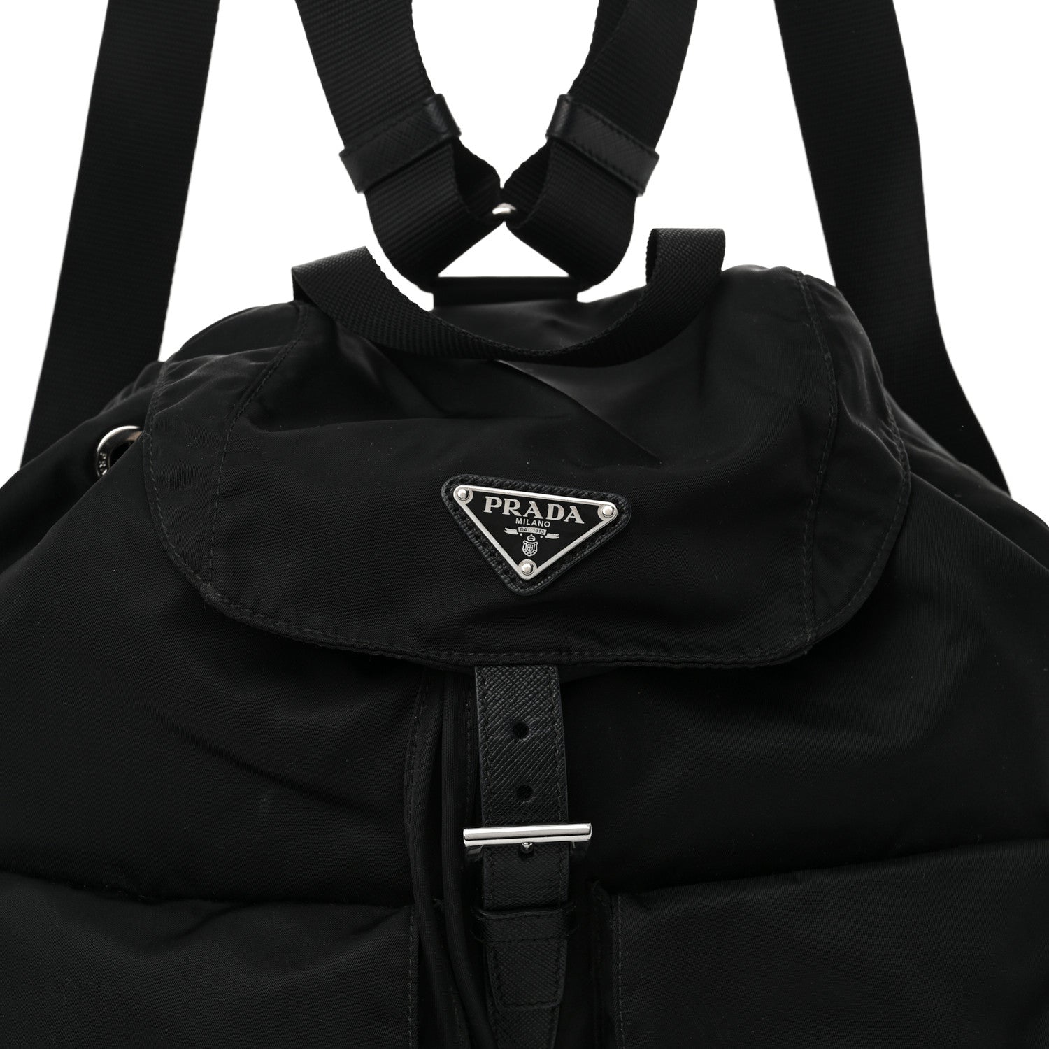 Prada Nylon Vela Medium Backpack Black 8 of 11