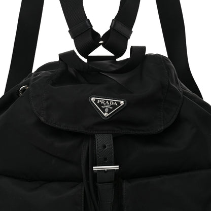 Prada Nylon Vela Medium Backpack Black 8 of 11