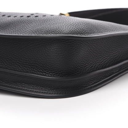Hermes Taurillon Clemence Evelyne III PM Black 10 of 11