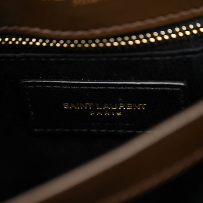 Saint Laurent Calfskin Y Quilted Monogram Toy Loulou Crossbody Bag Soil Brown 6 of 10