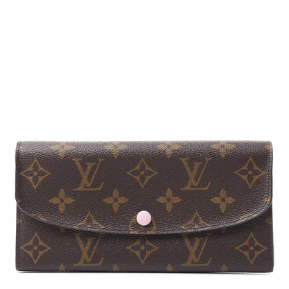Louis Vuitton Monogram Emilie Wallet Rose Ballerine 1 of 9