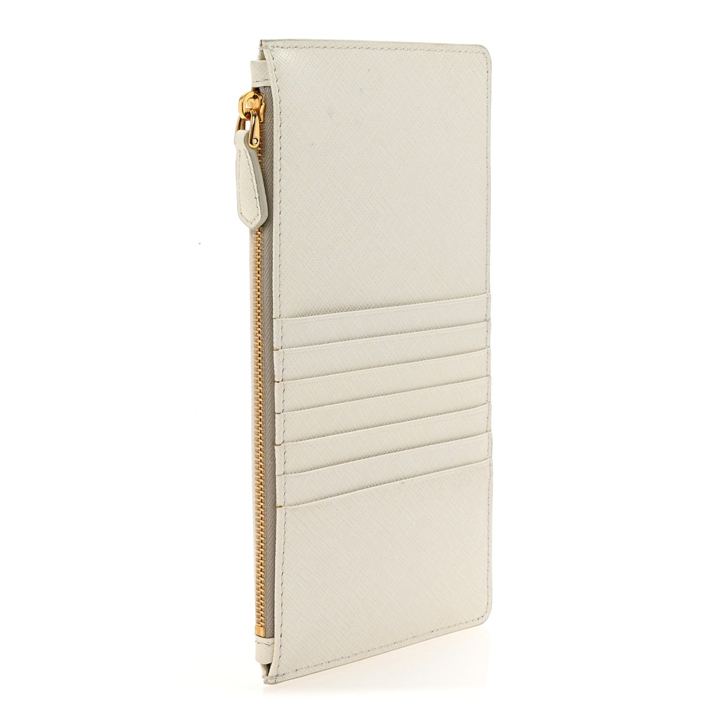 Saffiano Triangle Phone Case Pouch White