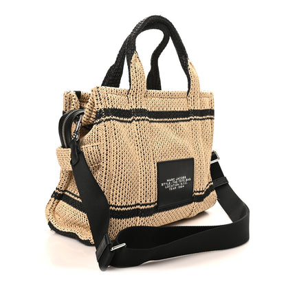 Marc Jacobs Straw Jacquard Medium The Traveler Tote Bag Natural 3 of 9