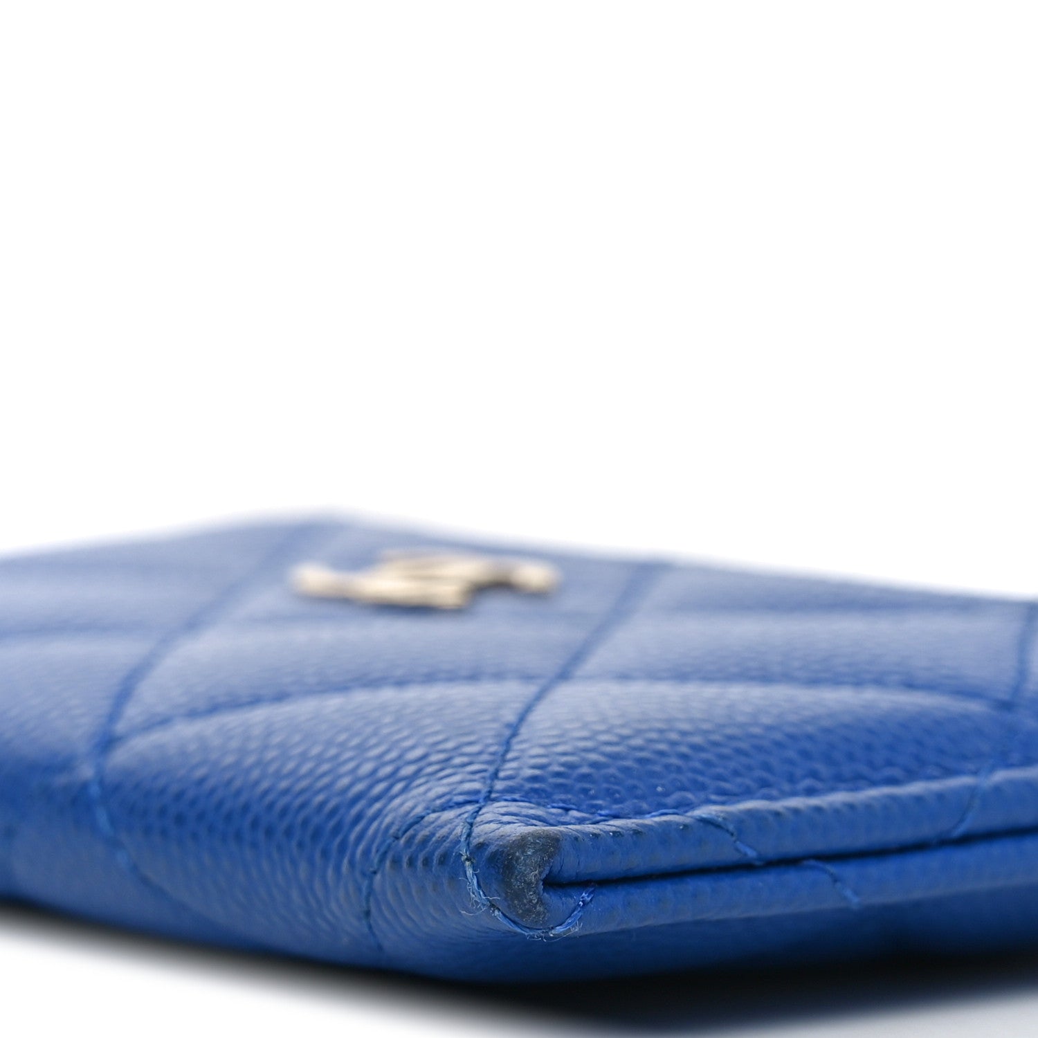 Chanel Caviar Quilted Card Holder Blue 10 of 11