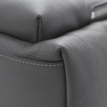 Burberry Calfskin Logo Embossed Backpack Charcoal Grey 10 of 10