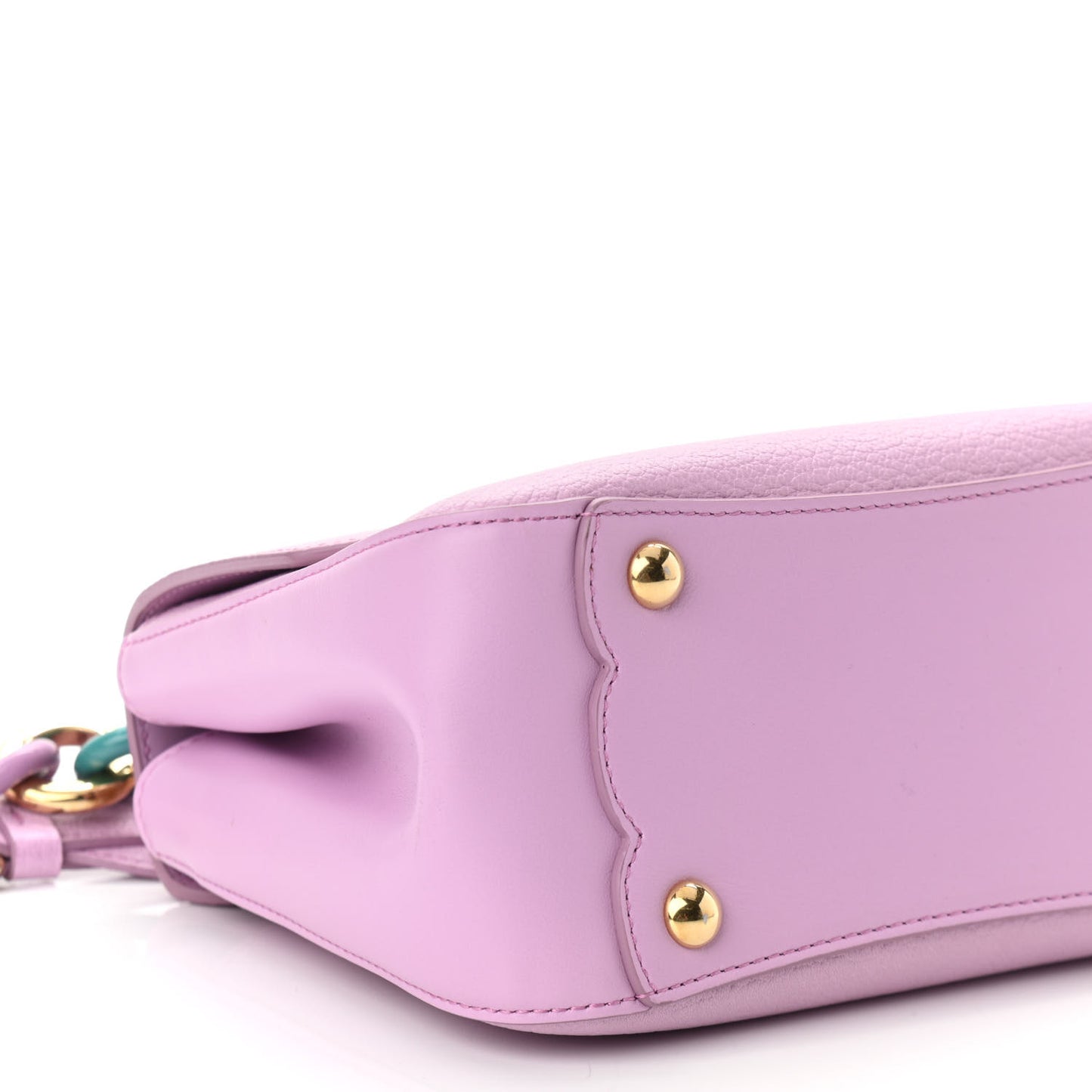 Calfskin Flower Flap Bag Pink