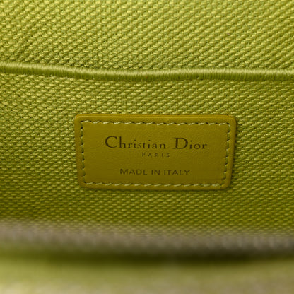 Christian Dior Canvas Embroidered Toile De Jouy Small Travel Vanity Case Green 6 of 13