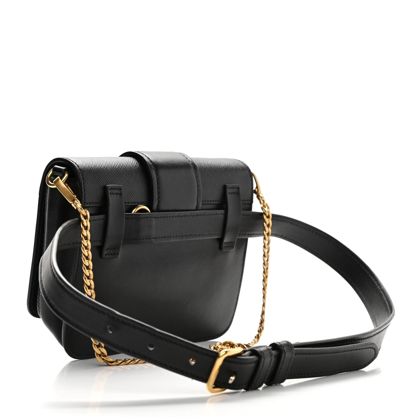 Saffiano City Calf Cahier Belt Bag Black