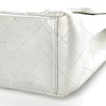 Chanel Metallic Lambskin Quilted Maxi Single Flap Silver 13 of 16