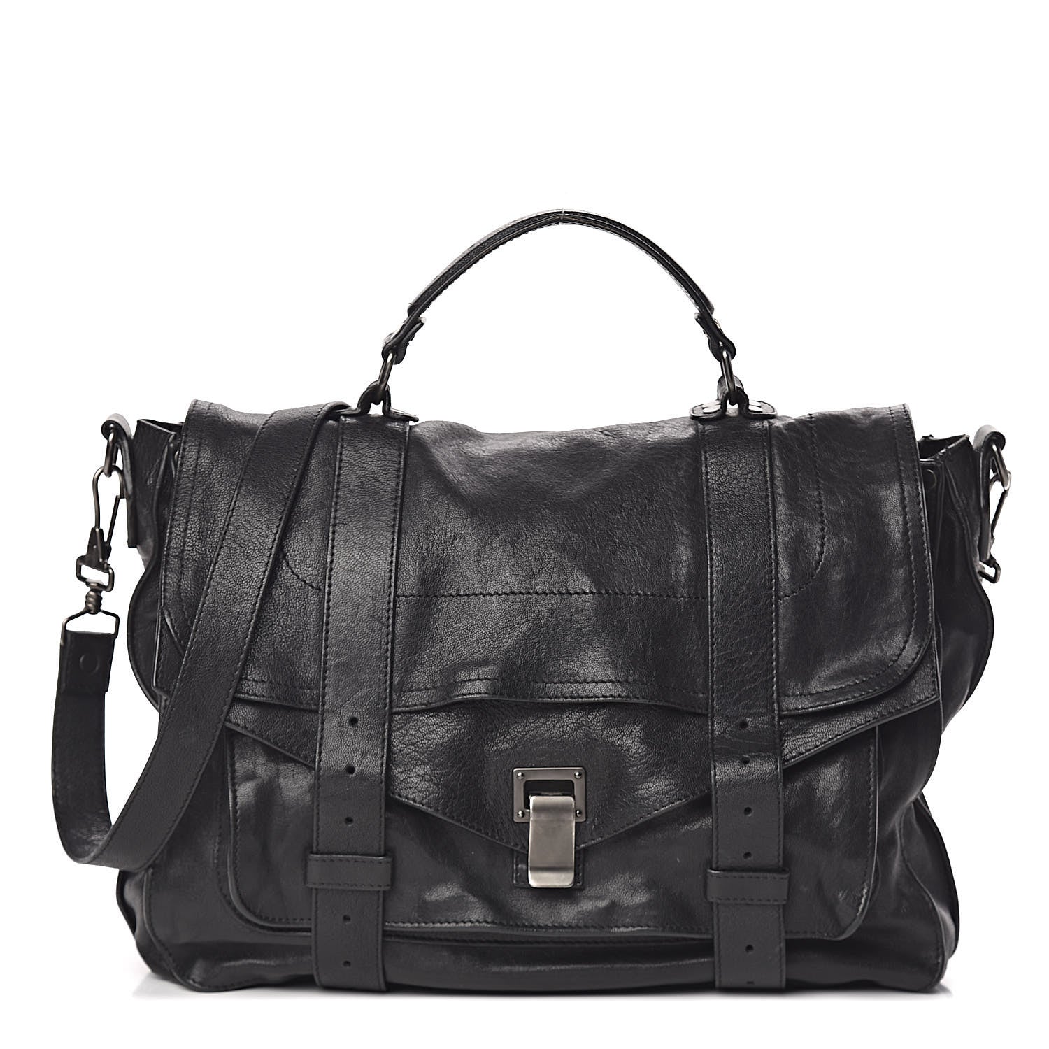 Proenza Schouler Lambskin PS1 Large Satchel Black 1 of 23