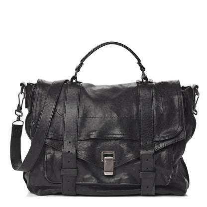 Proenza Schouler Lambskin PS1 Large Satchel Black 1 of 23