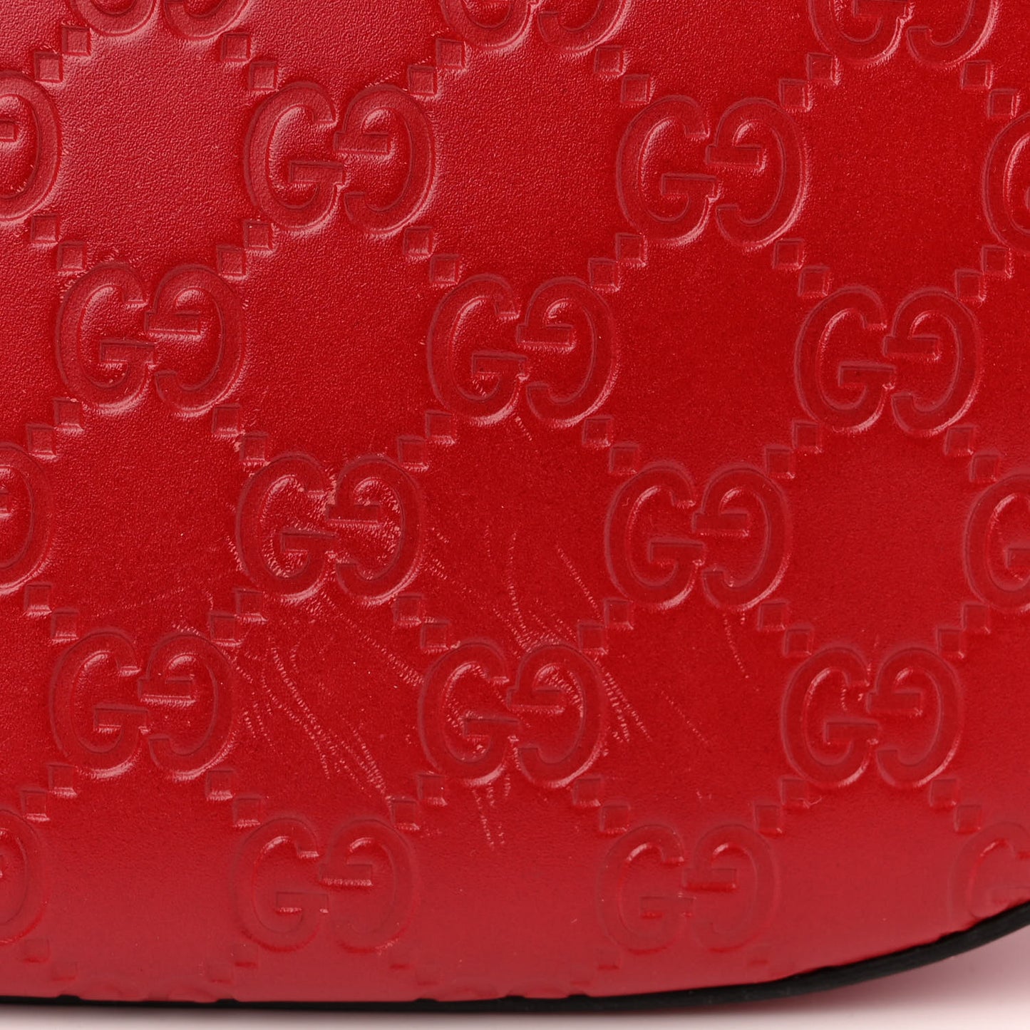 Guccissima Web Medium Padlock Messenger Shoulder Bag Hibiscus Red