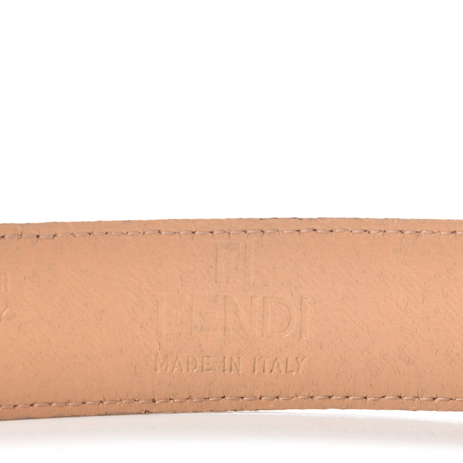 Fendi Calfskin FF Embossed Belt 90 36 Beige 6 of 8