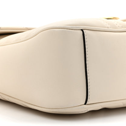 Gucci Calfskin Matelasse Medium GG Marmont Shoulder Bag White 10 of 19