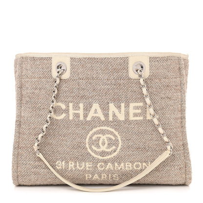 Chanel Mixed Fibers Small Deauville Tote Light Beige 1 of 9