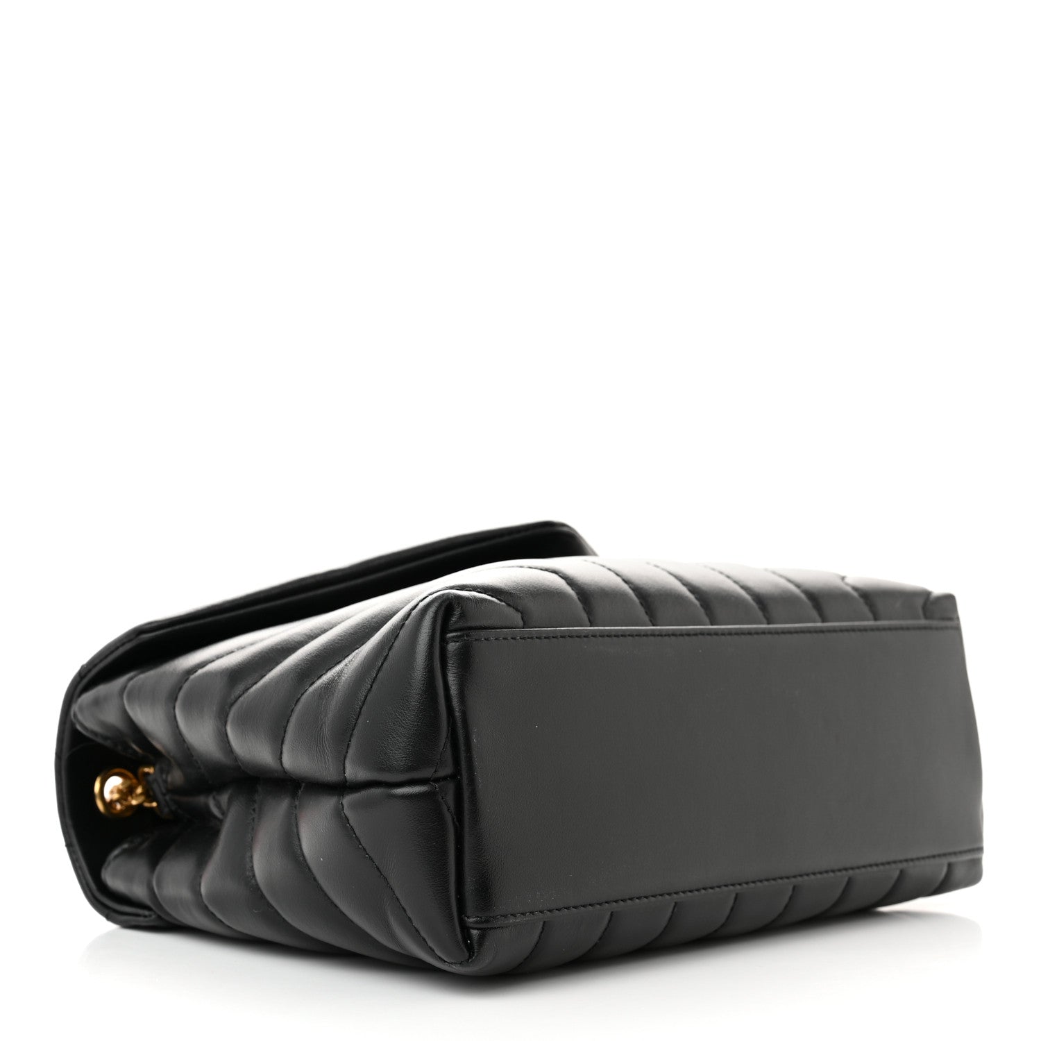 Saint Laurent Calfskin Y Quilted Monogram Small Loulou Chain Satchel Black 4 of 12