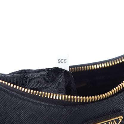 Prada Saffiano Lux Re-Edition 2005 Shoulder Bag Black 9 of 9