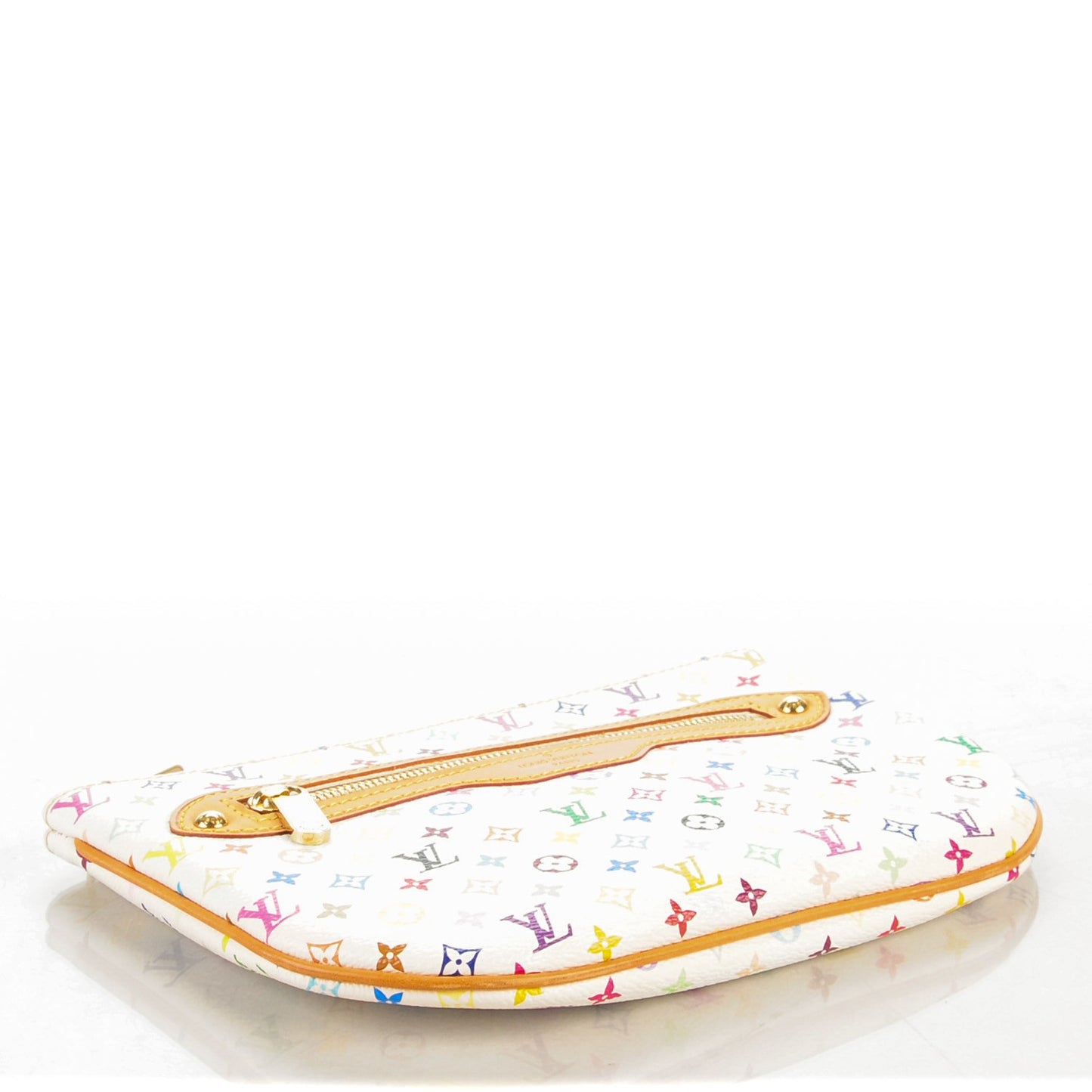 Monogram Multicolor Pochette Plate GM White