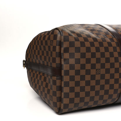 Louis Vuitton Damier Ebene Keepall Bandouliere 55 7 of 10
