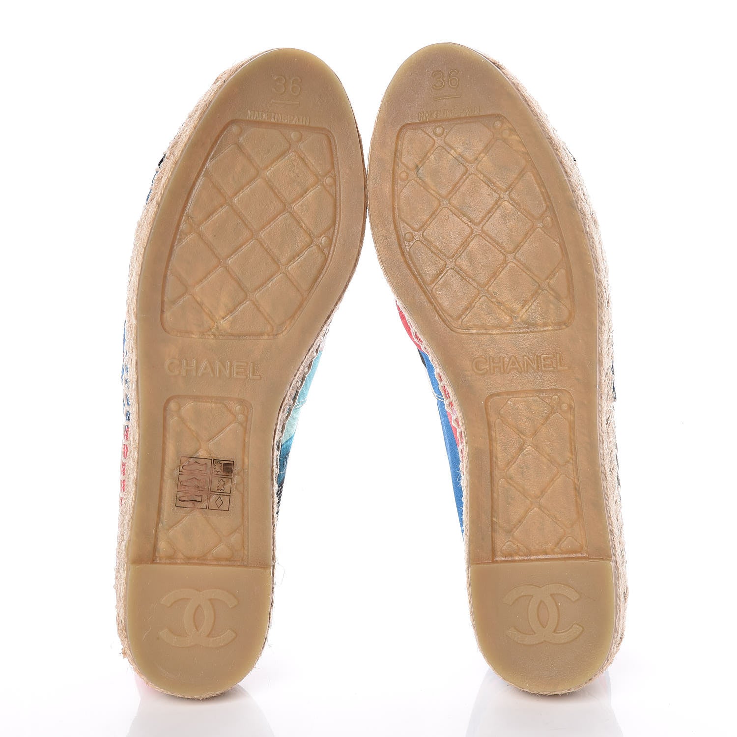 Chanel Crepe Patent CC Espadrilles 36 Multicolor Black 5 of 11