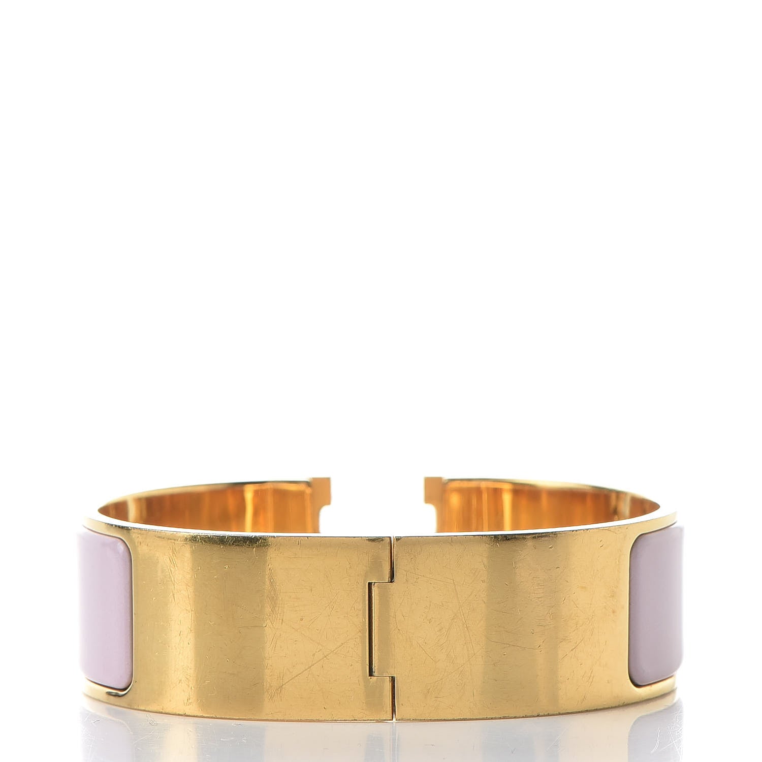 Hermes Enamel Wide Clic Clac H Bracelet PM Rose Poudre 3 of 6