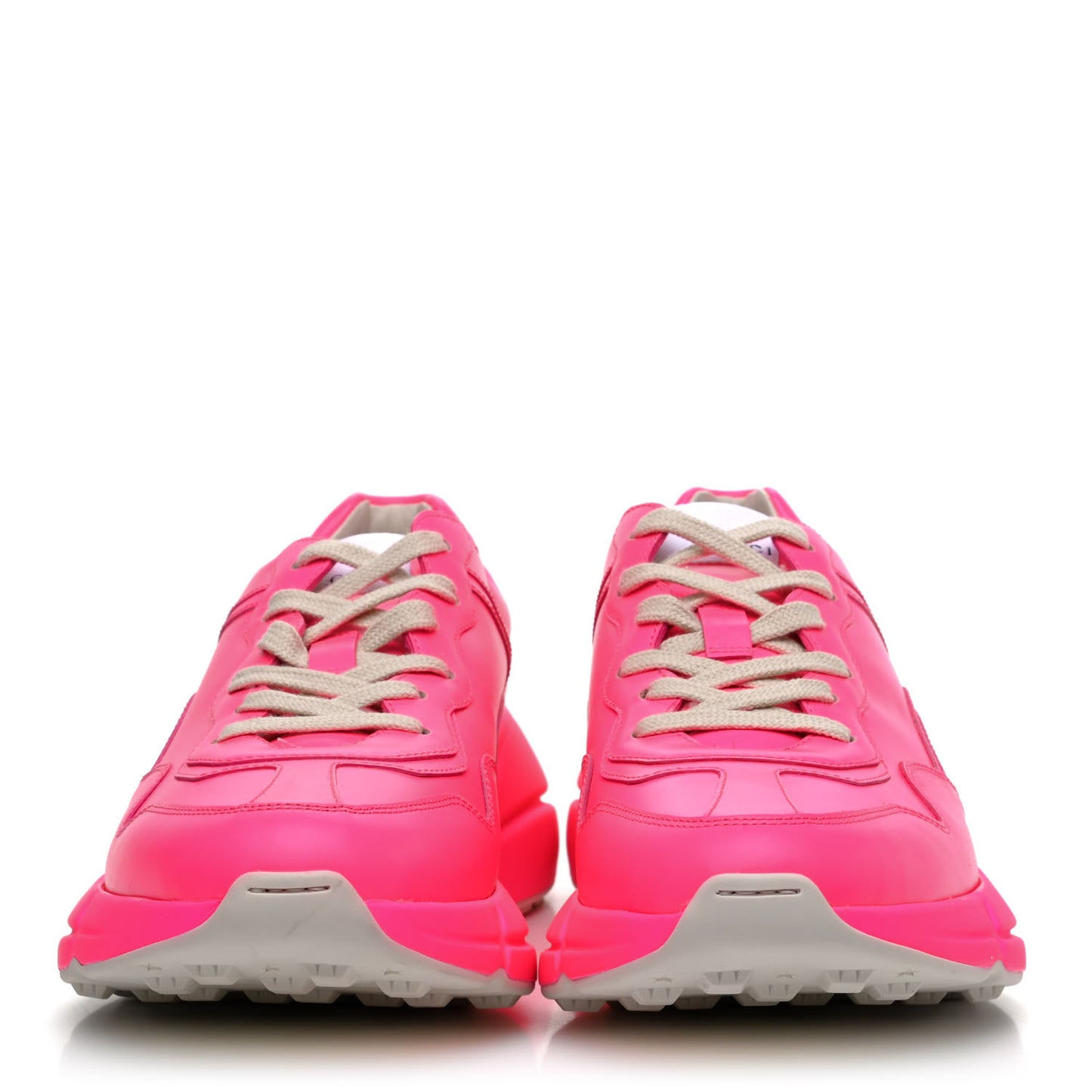 Calfskin Womens Rhyton Sneakers 40 Fluo Fuxia