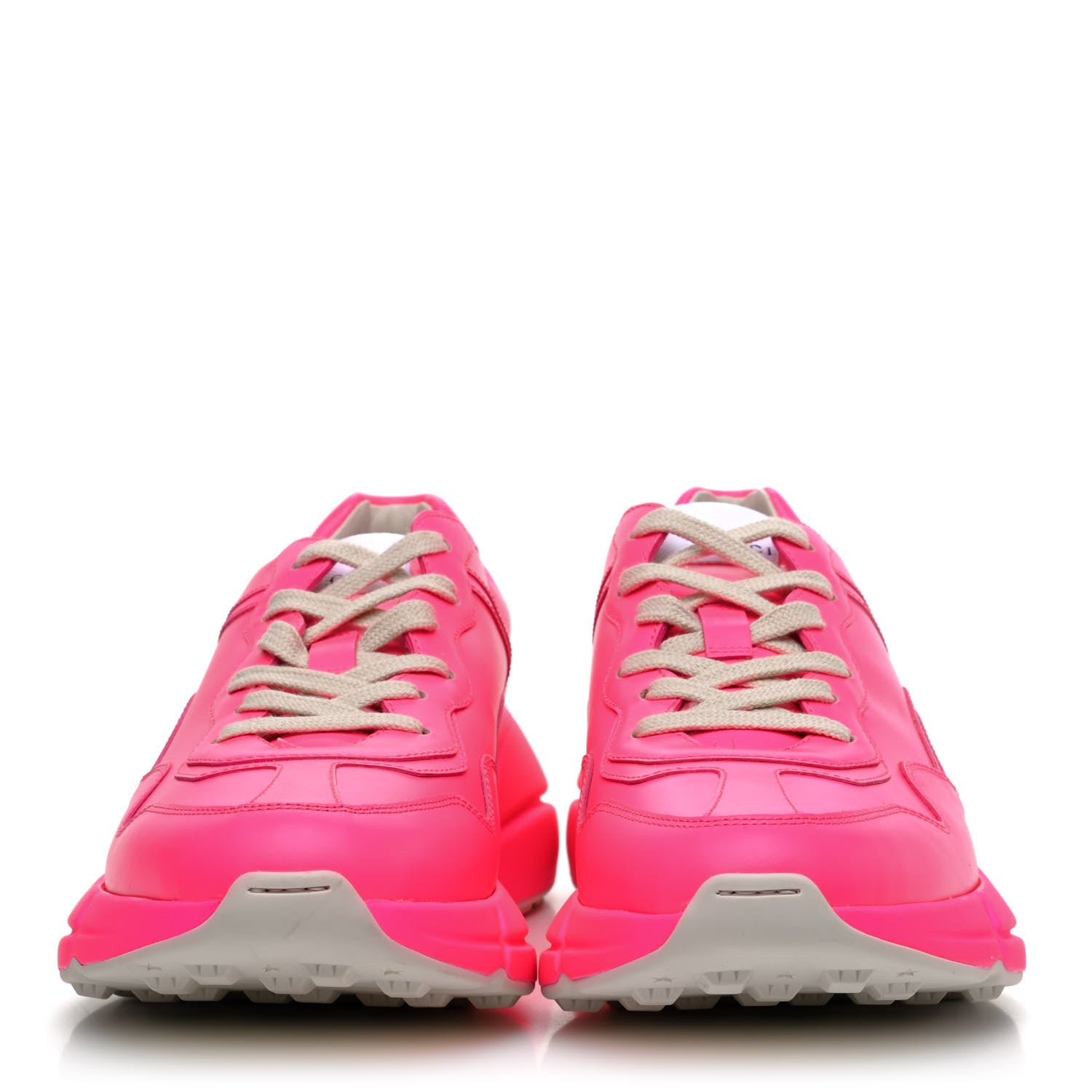 Gucci Calfskin Womens Rhyton Sneakers 40 Fluo Fuxia 2 of 12