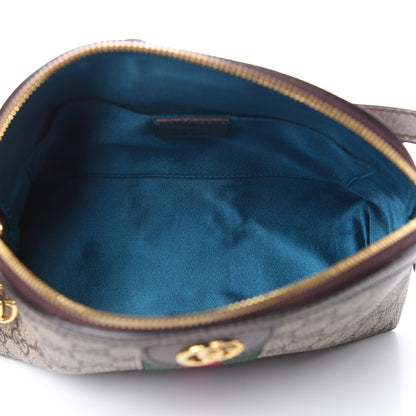 Gucci GG Supreme Monogram Textured Dollar Calfskin Web Small Ophidia Dome Shoulder Bag Beige Ebony New Acero 5 of 10
