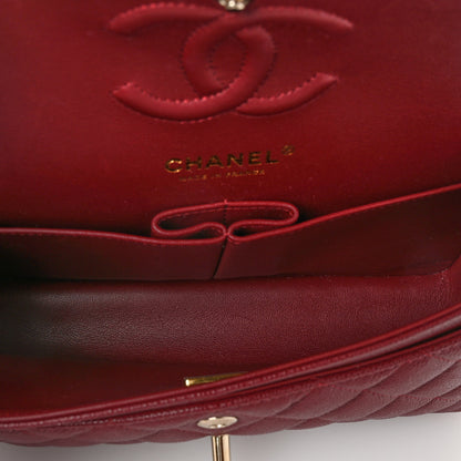 Chanel Caviar Quilted Small Double Flap Burgundy 5 of 11